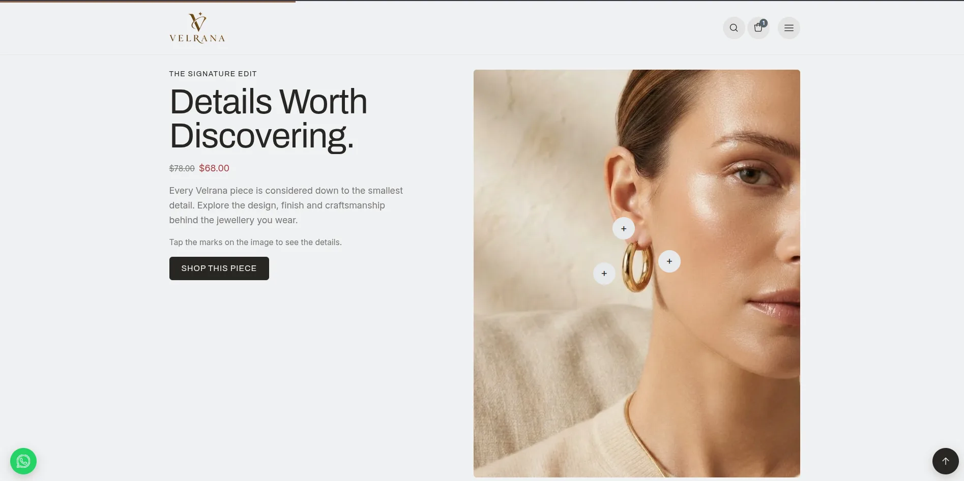 Krevia theme — shoppable lookbook